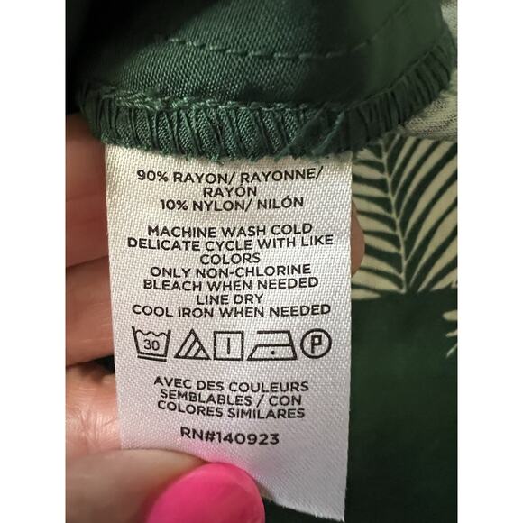 ANN TAYLOR LOFT 2023 Green Leaf Fluid Wide Leg Pants - Picture 7 of 11